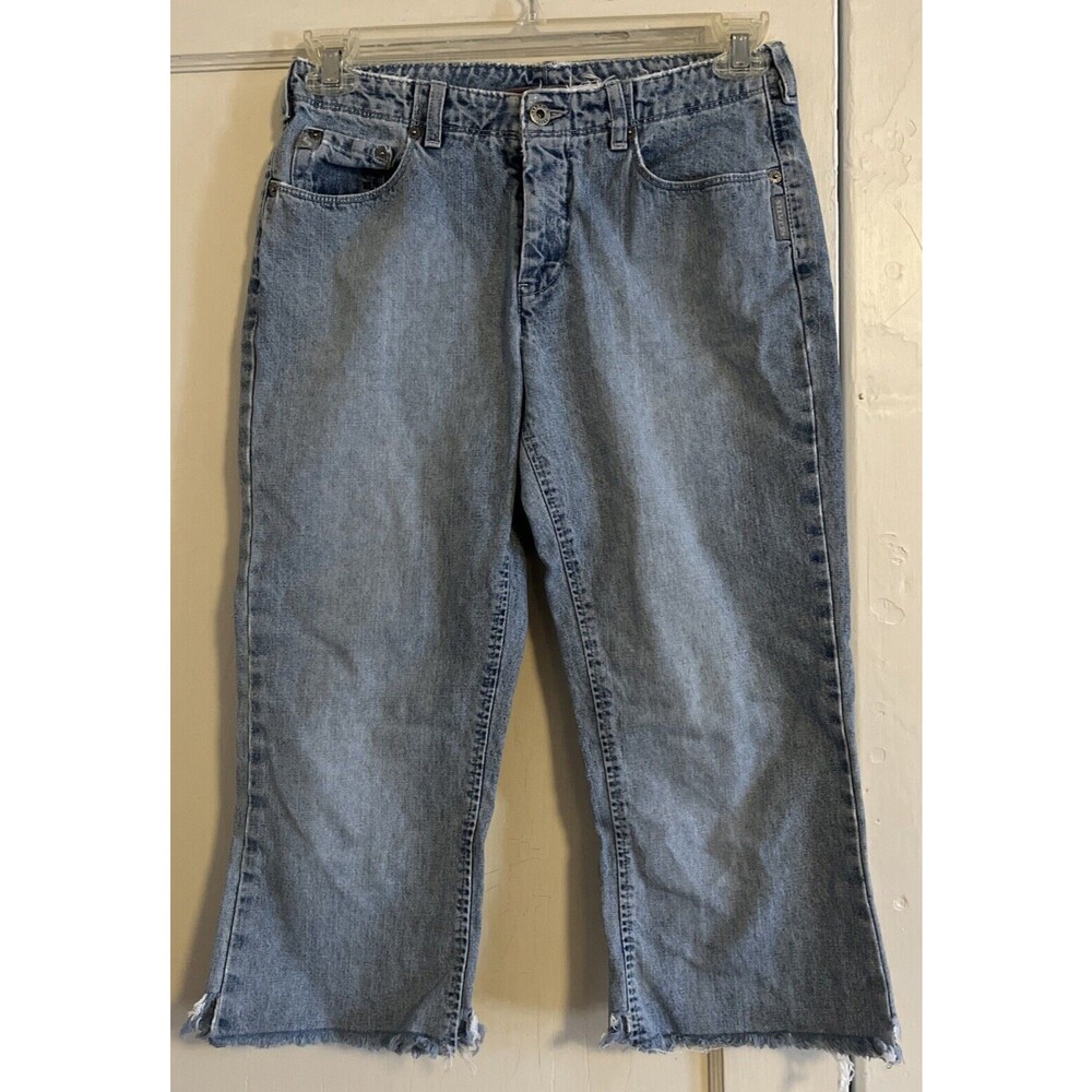Silver Jeans Women’s Capri Jeans Size 28x20* Distressed Light Wash Fringe Hem
